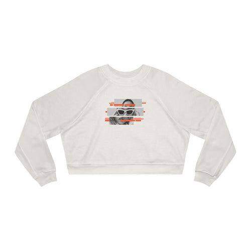Cropped Pullover — Retro Glitch Graphic