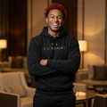 Lubanni Logo Hoodie - Minimal Yellow Script Fleece Pullover