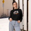 Cropped Pullover — Retro Glitch Graphic